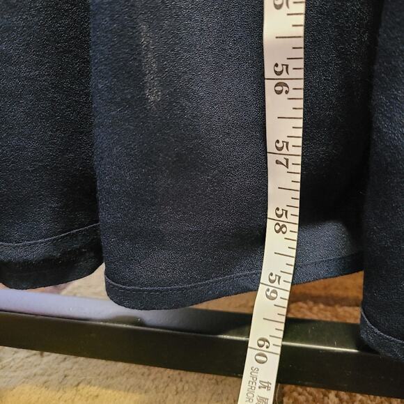 Reformation 1X Chamomile Wrap Dress Navy Blue Plus Size Solid - Picture 14 of 14